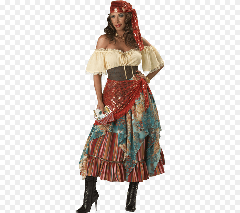 Fortune Teller Women S Costume Renaissance Gypsy Costume, Person, Clothing, Adult, Female Free Transparent Png