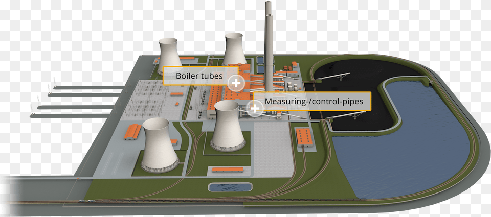 Fossil Fuel Power Plant Model, Architecture, Building, Power Plant, Factory Free Transparent Png