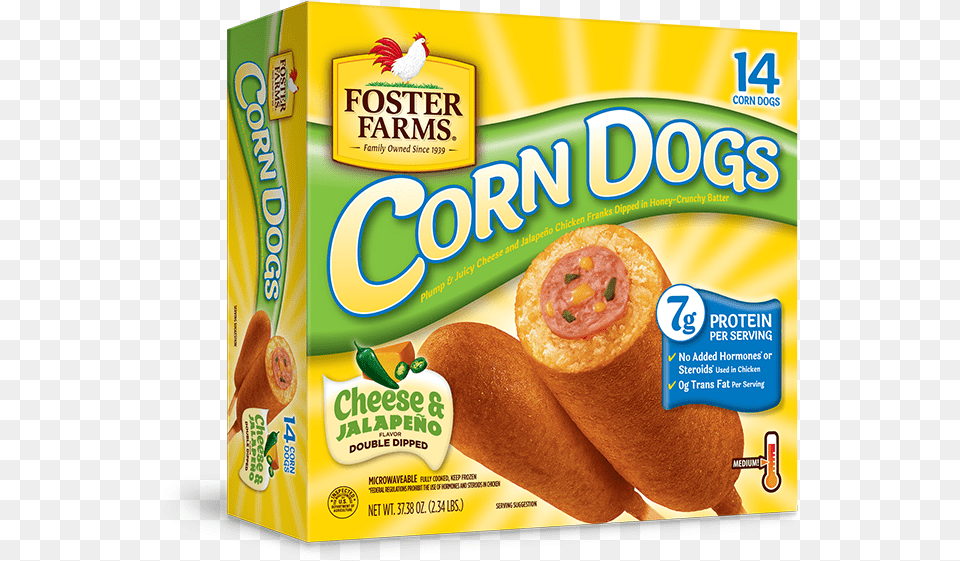 Foster Farms Mini Corn Dogs Get Bragging Rights Foster Farms Cheese And Jalapeno Corn Dogs, Snack, Food, Meal, Lunch Free Png