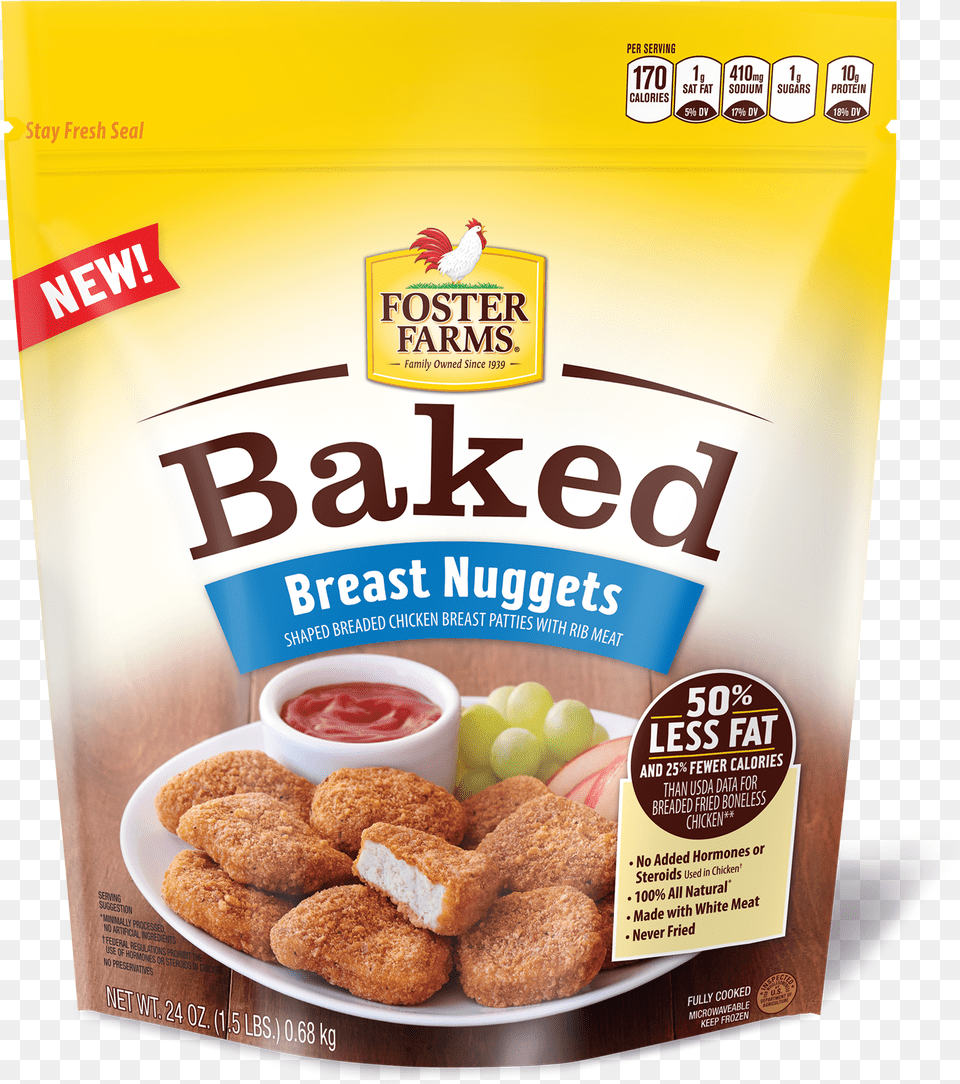 Foster Farms Original Baked Chicken Breast Nuggets Foster Farms Baked Chicken Tenders, Fried Chicken, Food, Ketchup, Poultry Free Png Download