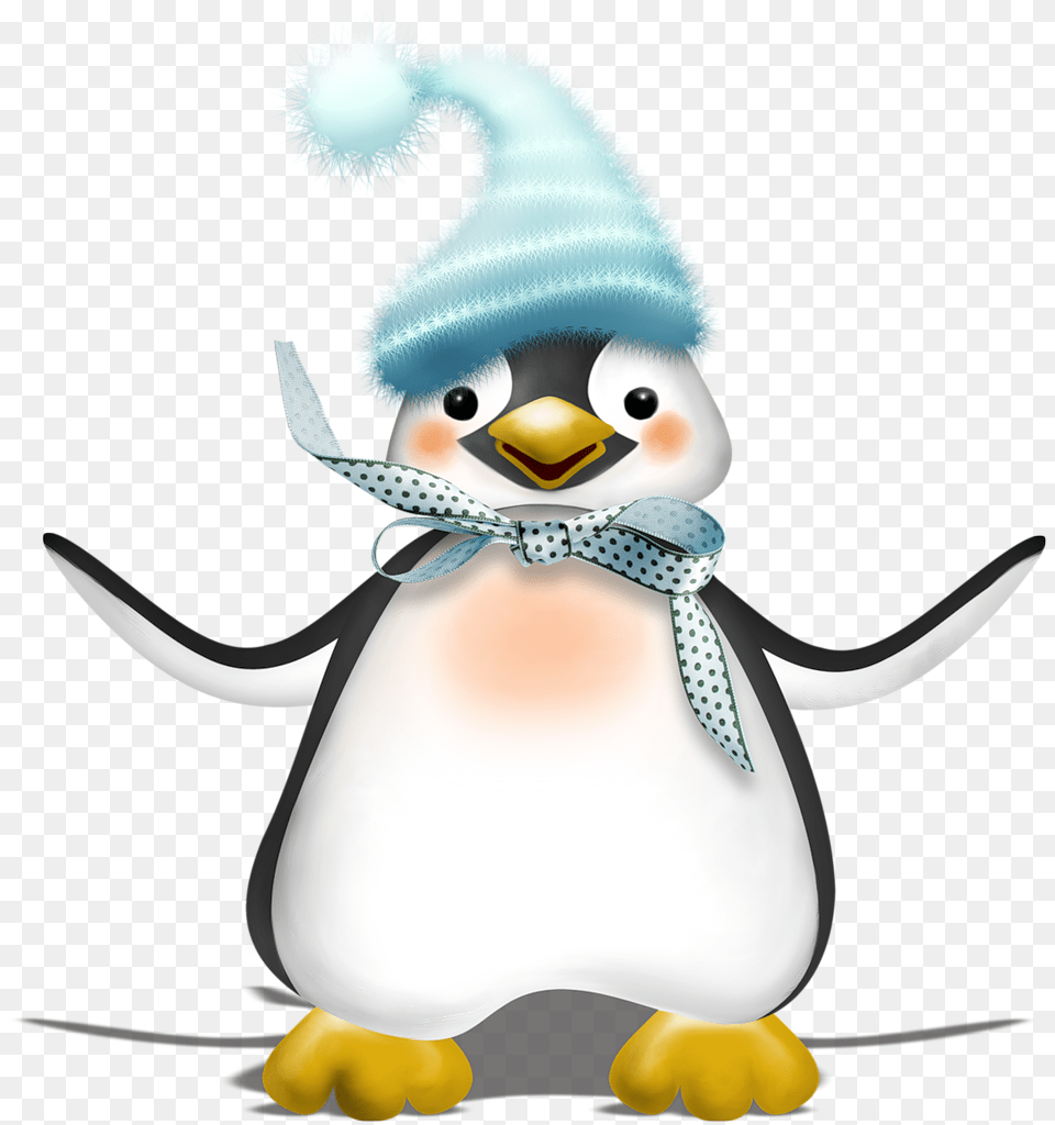 Fotki Penguin Clipart Penguin Illustration Cartoon Snowman With Birds, Animal, Bird, Nature, Outdoors Png