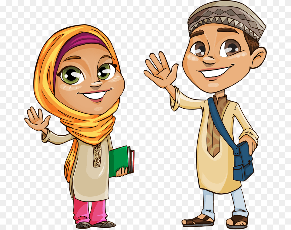 Fotki The Muslim Islam Muslim Cartoon People Cartoon Cartoon Muslim Girl, Publication, Book, Comics, Adult Png