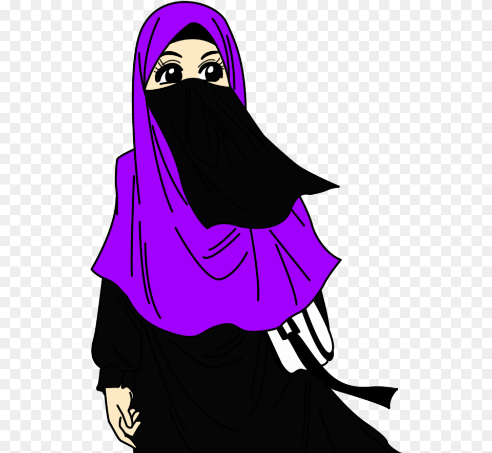 Foto Animasi Sedih Muslimah Cartoon Islamic, Adult, Female, Person, Woman Png Image