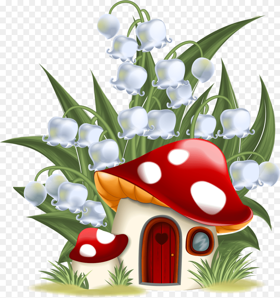 Foto Avtor Soloveika Na Yandeks Fairytale Mushroom House Illustration, Pattern, Flower, Plant, Flower Arrangement Free Transparent Png
