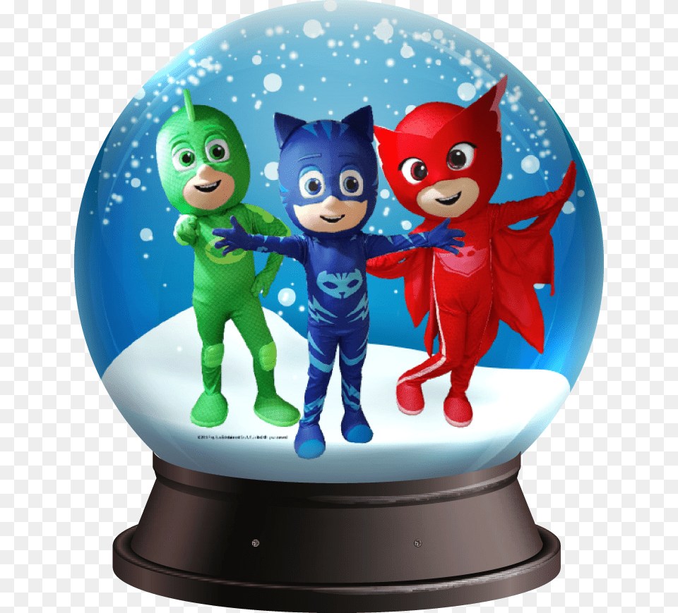 Foto Van Snowglobe Met Pj Masks Pj Masks Snow Globe, Sphere, Toy, Baby, Person Png