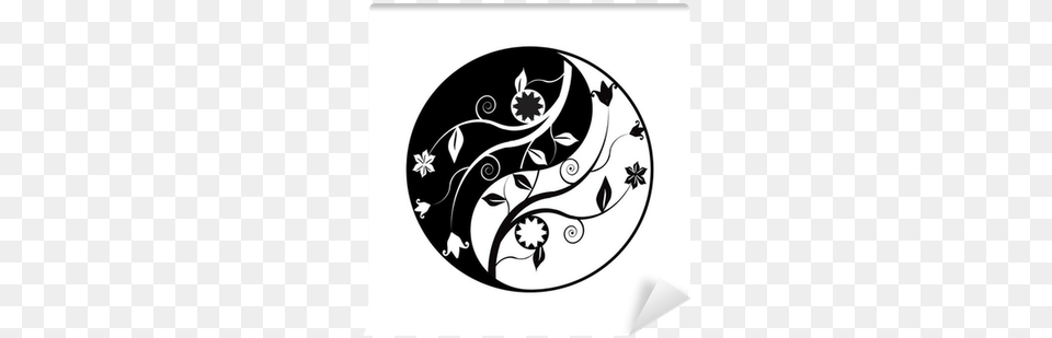 Fotomural Smbolo De Yin Yang Con Los Ornamentos Yin Yang Mandala Lotus, Art, Floral Design, Graphics, Pattern Free Transparent Png