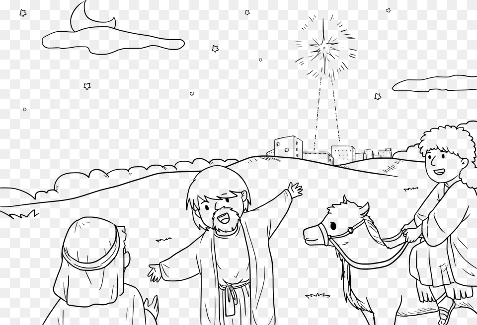 Fotos De Dibujos De Los Reyes Magos Atividades A Estrela De Belem, Gray Png