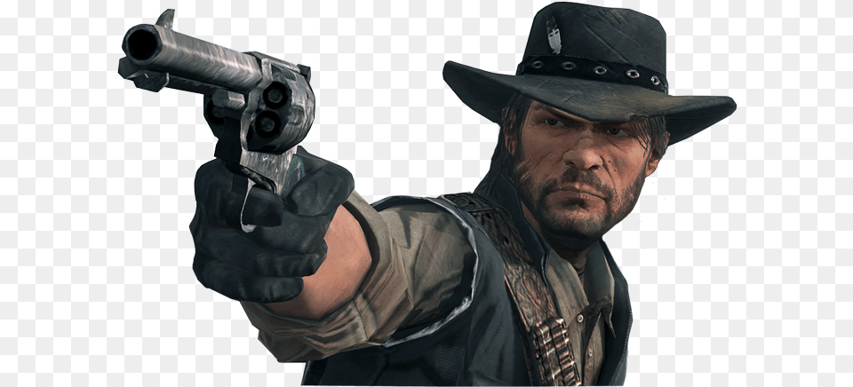 Found A Synth Red Dead Redemption John Marston Weapon, Hat, Handgun, Gun Free Transparent Png