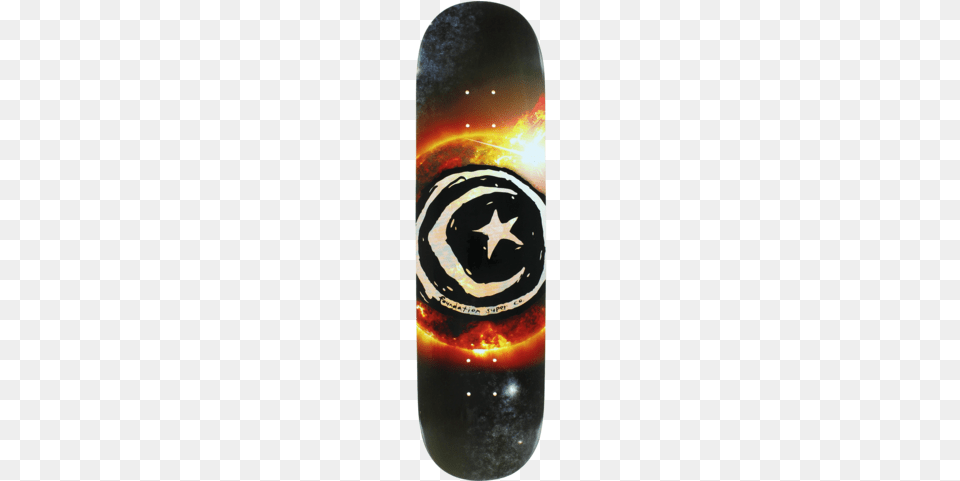 Foundation Star Amp Moon Sun Flare Skateboard Deck Foundation Star And Moon Sun Flare Custom Skateboard, Logo, Outdoors, Symbol, Emblem Png Image