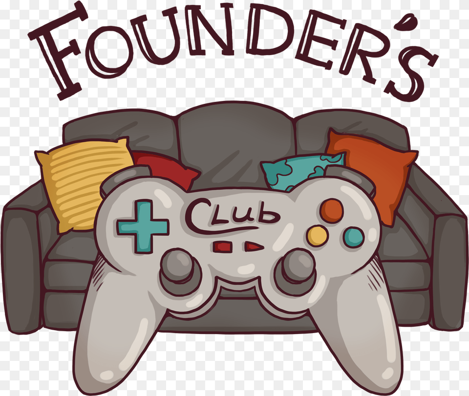 Founders Logo Game Controller, Couch, Furniture, First Aid, Electronics Free Png Download