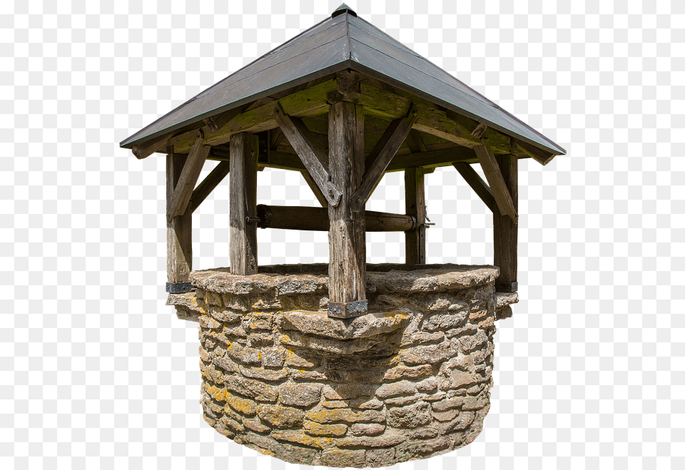 Fountain Cistern Water Roof Truss Old Middle Water Well Roof, Outdoors, Architecture, Gazebo, Building Free Png Download