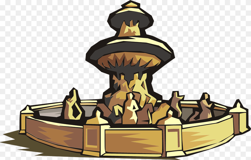 Fountain Clipart, Architecture, Water, Bulldozer, Machine Png Image