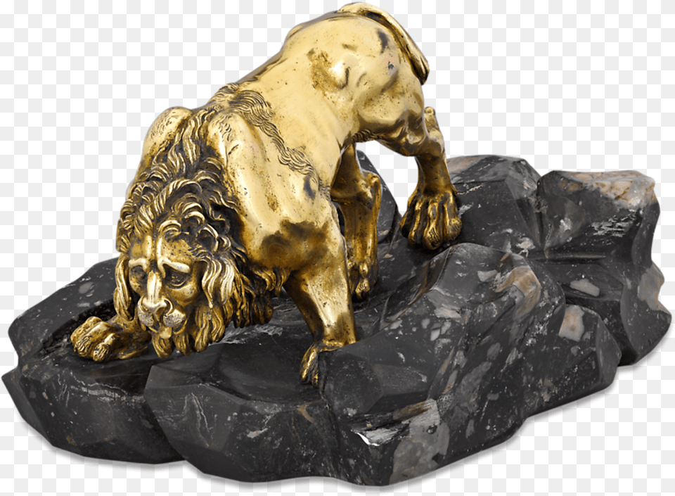 Fountain Of The Four Rivers Lion Statue, Bronze, Wildlife, Animal, Mammal Png