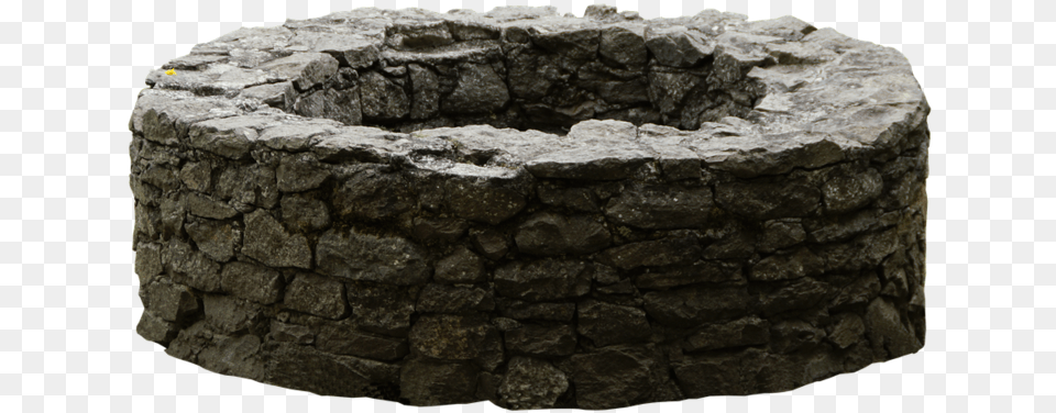 Fountain Old Stone Wall Ol Well Transparent, Plant, Tree, Tree Stump Png Image