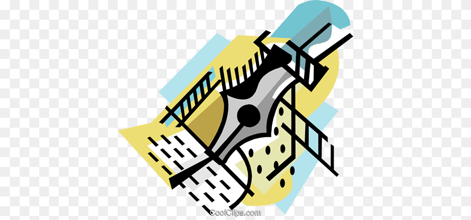 Fountain Pen Royalty Vector Clip Art Illustration, Arch, Architecture, Outdoors, Bulldozer Free Png Download