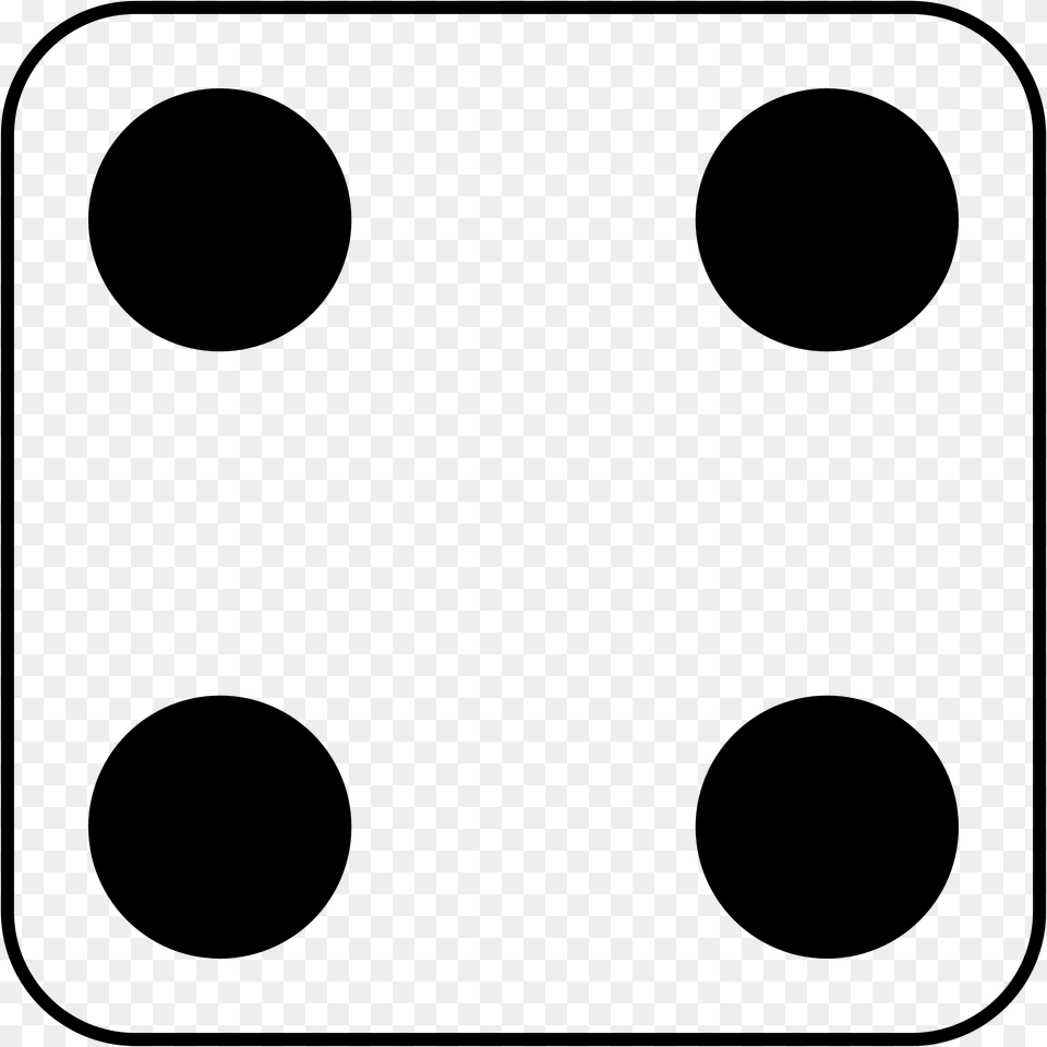 Four 4 Side Of Dice, Gray Png Image