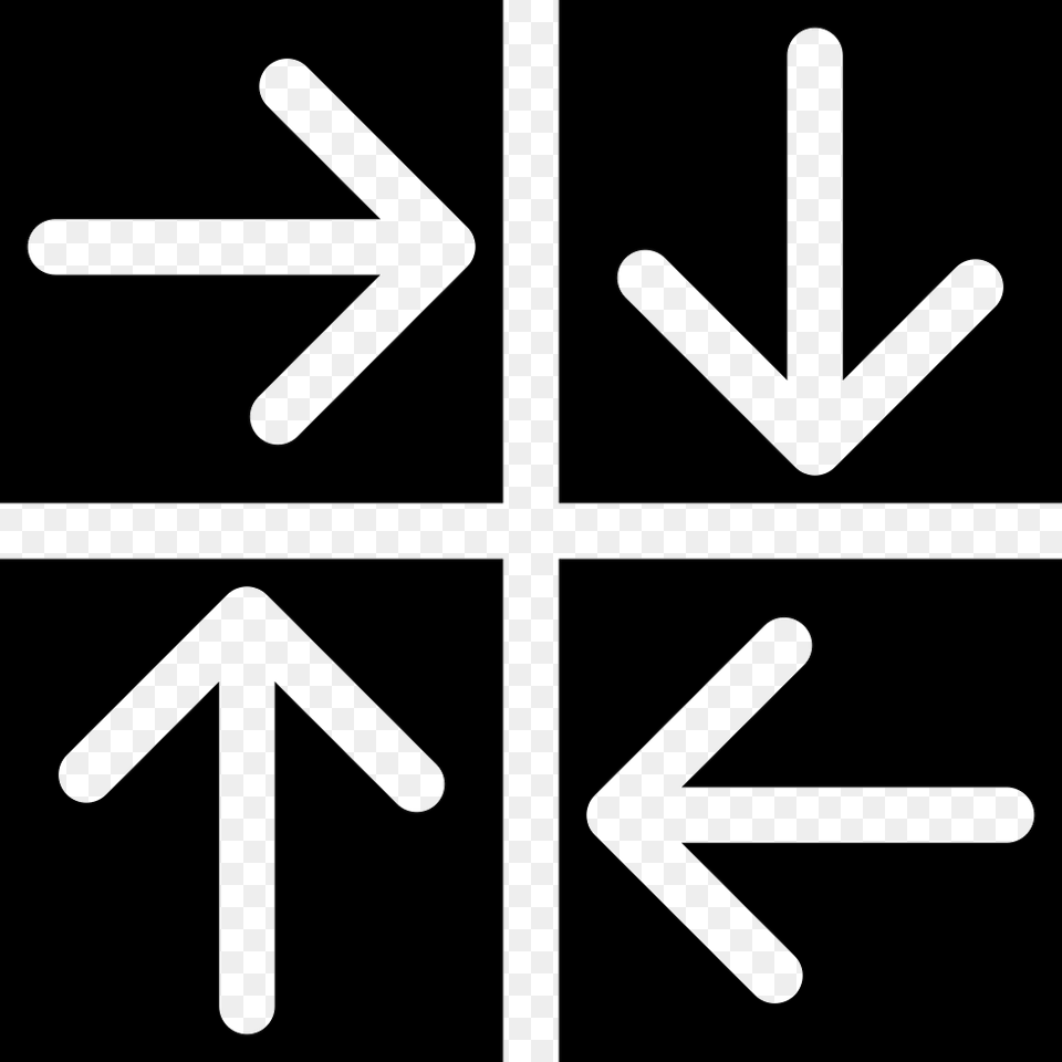 Four Arrows Squares In Different Directions Comments Sign, Symbol Free Png Download