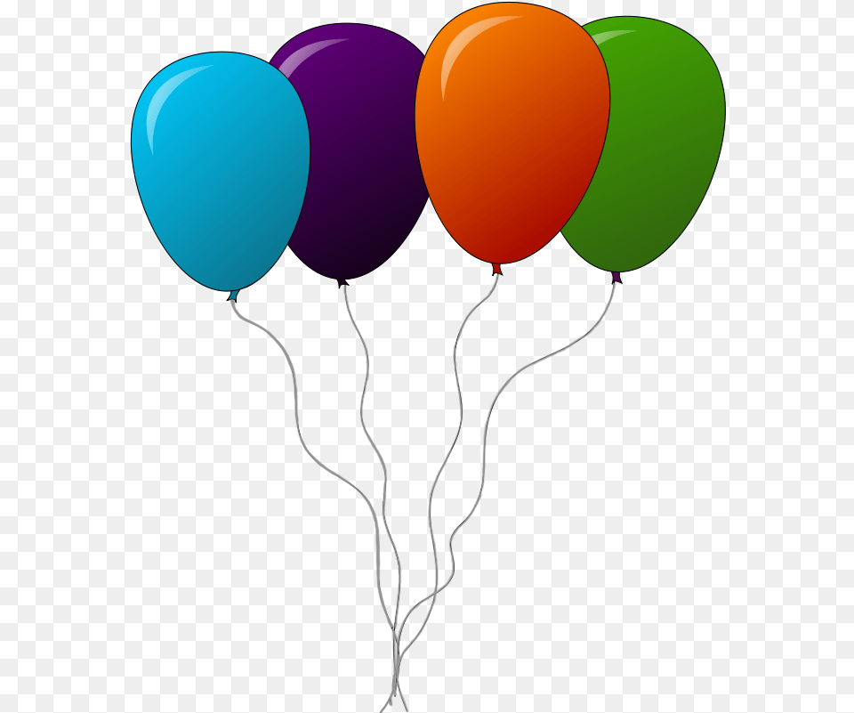 Four Balloons Diffrent Colour Clipart 4 Balloons Clipart, Balloon Free Transparent Png