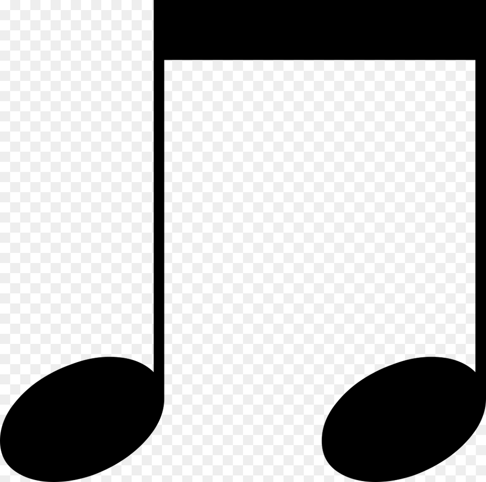 Four Beamed Eighth Notes Eighth Note Transparent Background, Gray Png