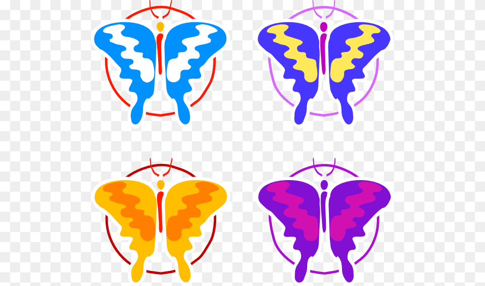 Four Butterflies Svg Clip Arts Ehrlich And Raven Coevolution, Ct Scan Free Png