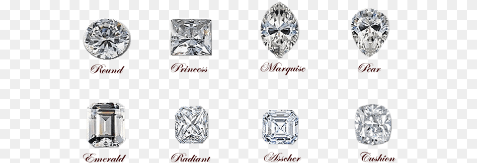 Four C39s Of Diamond Purchase Different Cuts Of Solitaire, Accessories, Earring, Gemstone, Jewelry Png