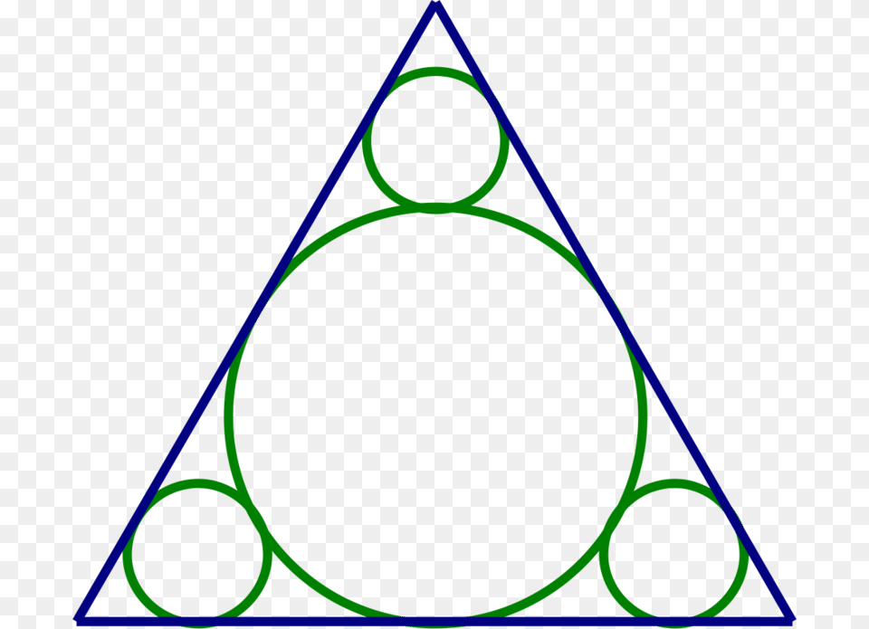 Four Circles Are Arranged Inside An Equilateral Triangle Equilateral Triangle With 4 Circles Free Transparent Png