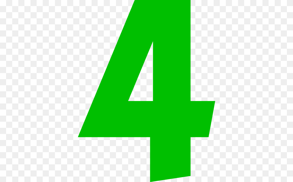 Four Clip Art, Symbol, Green, Text, Number Free Transparent Png