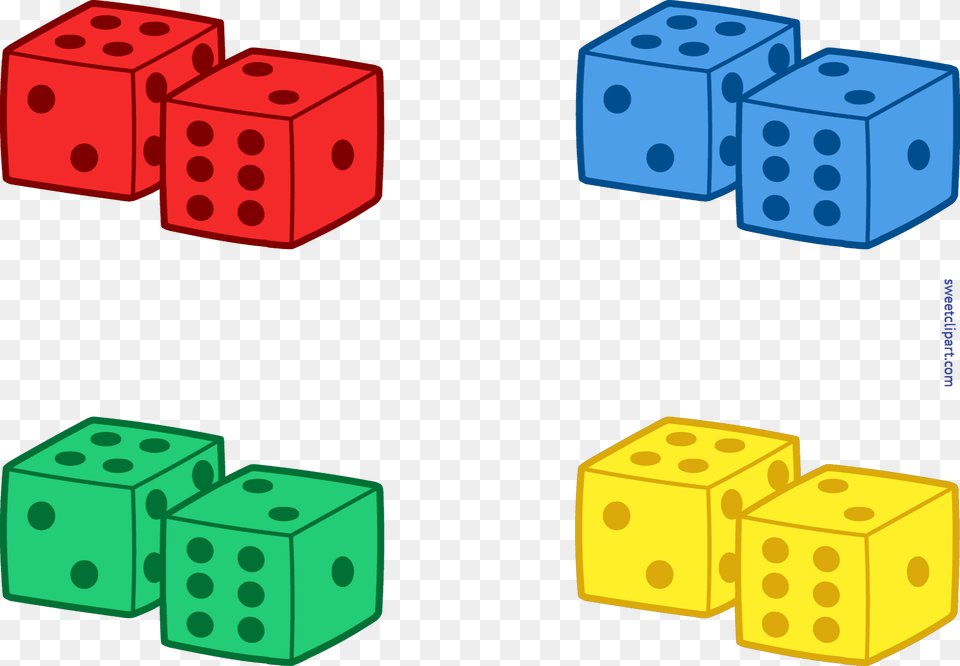 Four Dice Set Clip Art, Game Free Png Download
