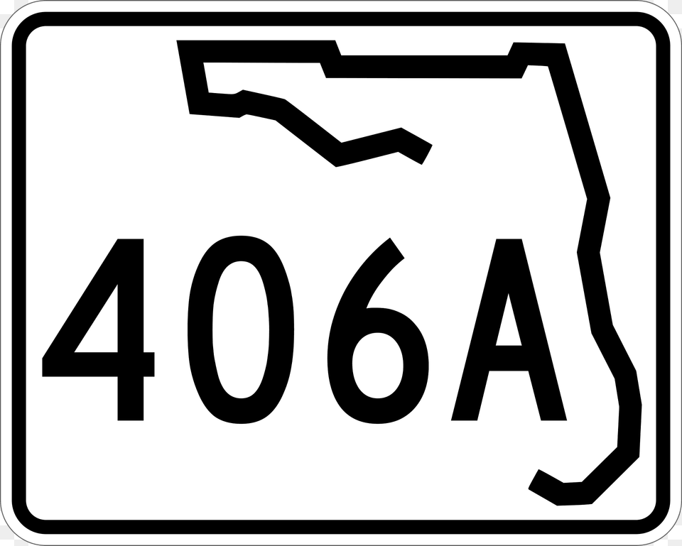 Four Digit State Route Shield Florida Clipart, Sign, Symbol, Number, Text Free Transparent Png