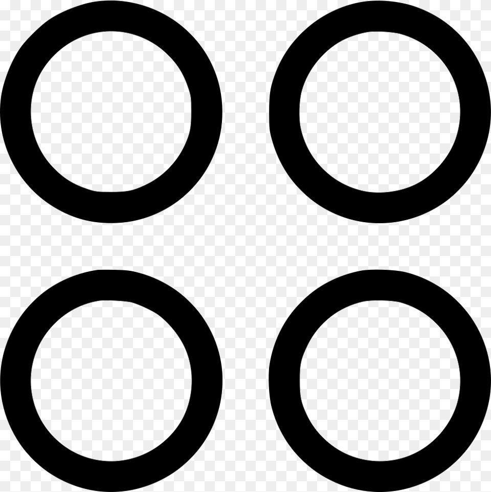 Four Dots Squared Icon, Oval Png Image