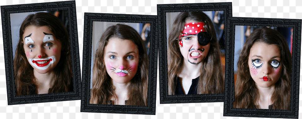 Four Easy Halloween Face Painting Tutorials For Kids Painting, Woman, Adult, Art, Collage Free Png