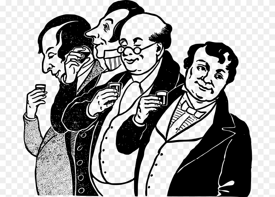 Four Gents Drinking Gents Drinking, Gray Free Transparent Png