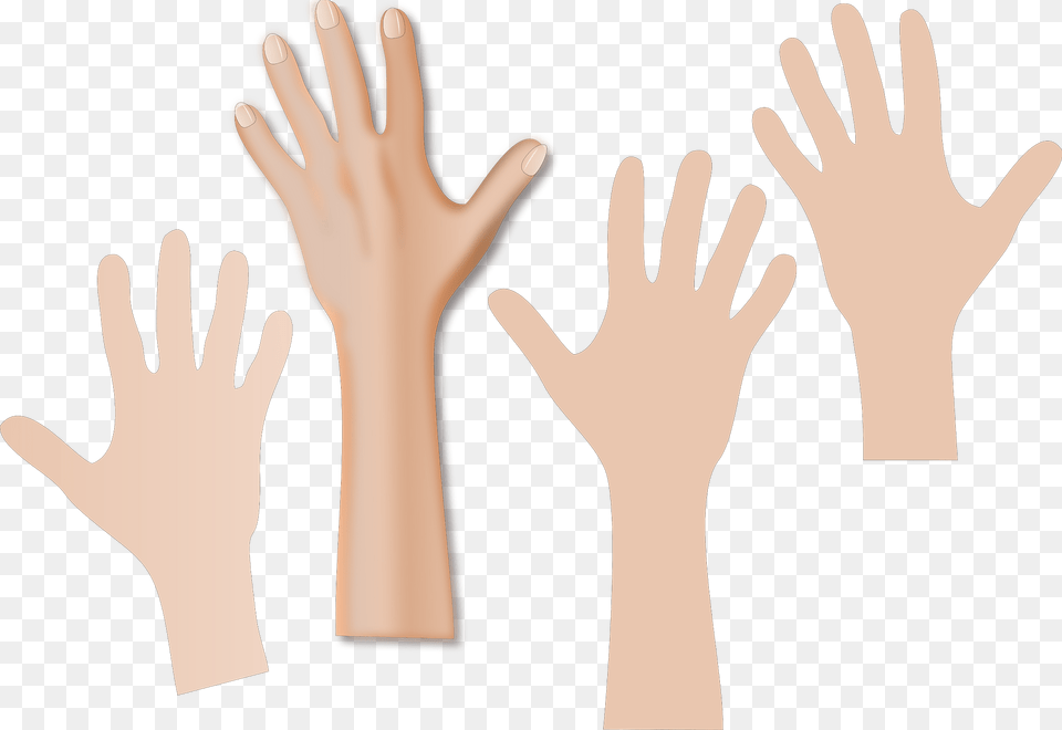 Four Hands Reaching Up, Body Part, Finger, Hand, Person Free Png Download