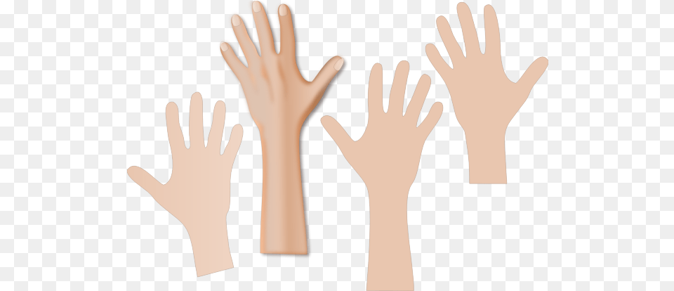Four Hands Reaching Upwards Hand Reaching Clipart Transparent, Body Part, Finger, Person, Wrist Png