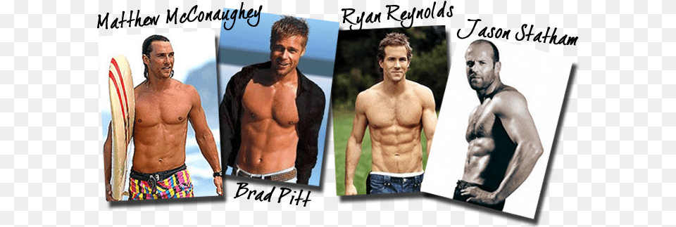 Four Hotties At One Time Ryan Reynolds Matthew Mcconaughey, Body Part, Person, Torso, Adult Free Png