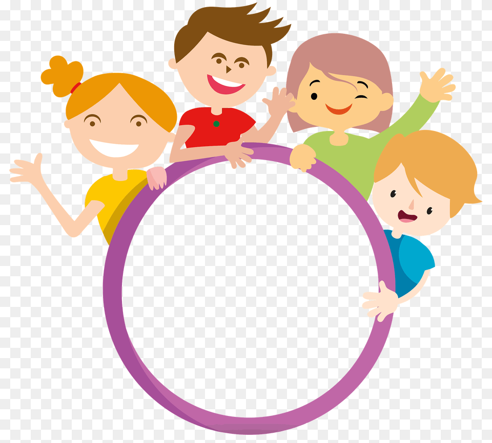 Four Kids And Circle Clipart, Photography, Baby, Person, Face Free Png