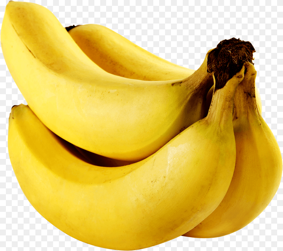 Four Large Bananas, Banana, Food, Fruit, Plant Free Png
