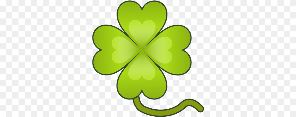 Four Leaf Clover 4 Leaf Clover Emoji, Green, Plant, Smoke Pipe Png Image