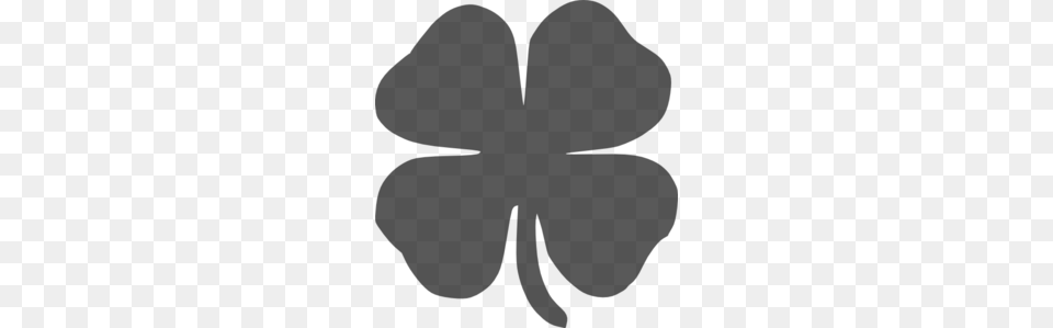 Four Leaf Clover Clip Art, Gray Free Transparent Png