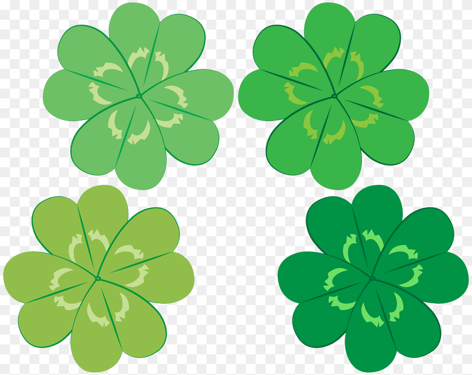 Four Leaf Clover Clipart, Green, Plant, Pattern, Nature Png