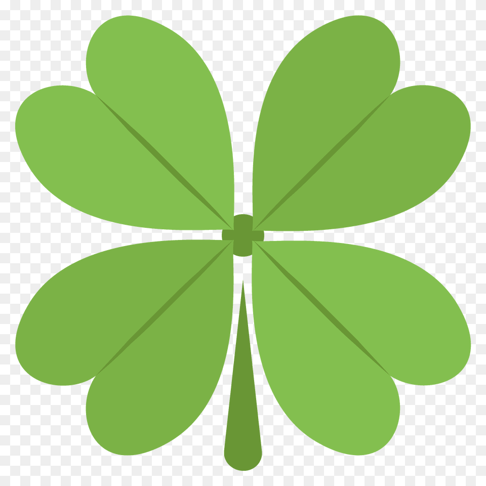 Four Leaf Clover Emoji Clipart, Plant, Green, Appliance, Ceiling Fan Free Png