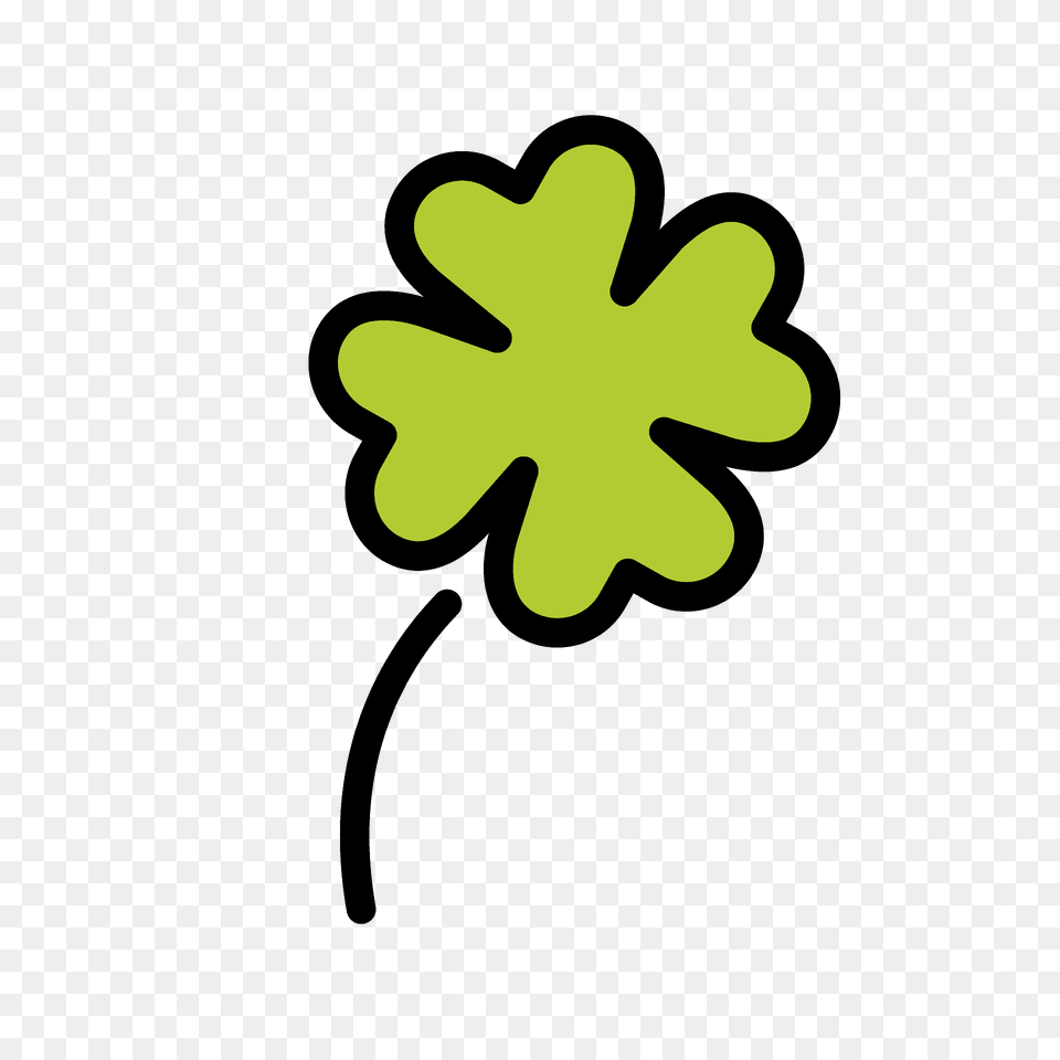 Four Leaf Clover Emoji Clipart, Daisy, Flower, Plant, Outdoors Free Png