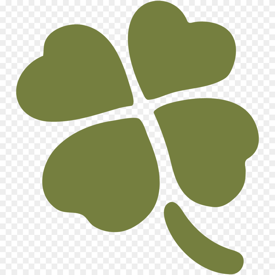 Four Leaf Clover Emoji Clipart, Plant Png Image