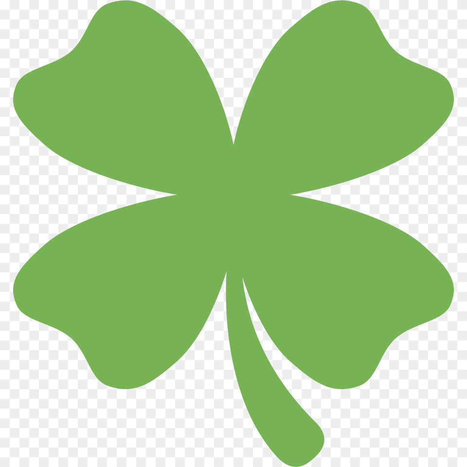 Four Leaf Clover Emoji Clipart, Plant, Green, Art, Graphics Free Png Download
