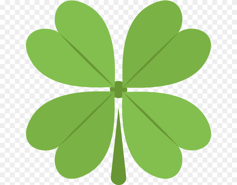 Four Leaf Clover Emoji Clipart Clover Vector, Plant, Green, Chandelier, Lamp Free Png Download