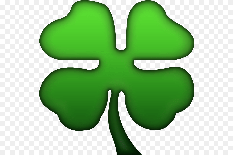 Four Leaf Clover Emoji Image In Four Leaf Clover Emoji, Plant, Flower, Petal, Purple Free Png Download