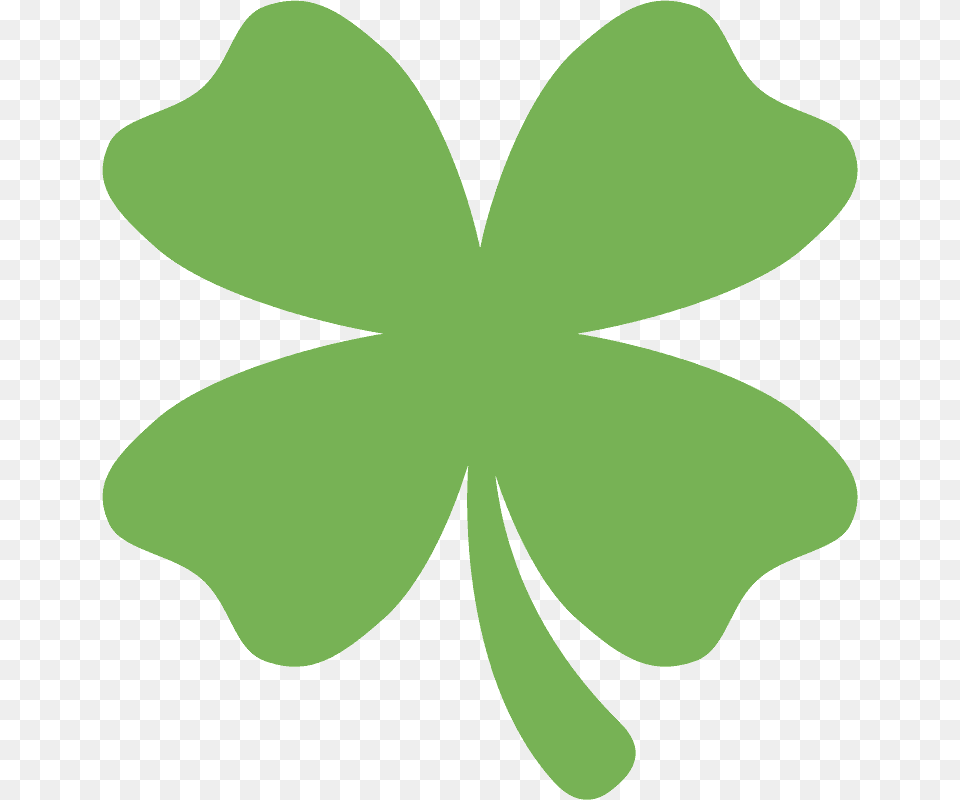 Four Leaf Clover Emoji Meaning With Four Leaf Clover Emoji, Plant, Green, Art, Graphics Free Transparent Png