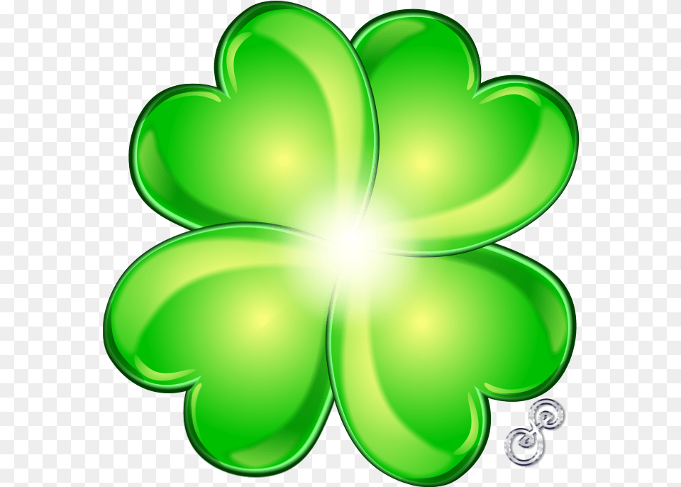 Four Leaf Clover For Luck Magical Four Leaf Clover, Green, Light, Art, Graphics Free Transparent Png