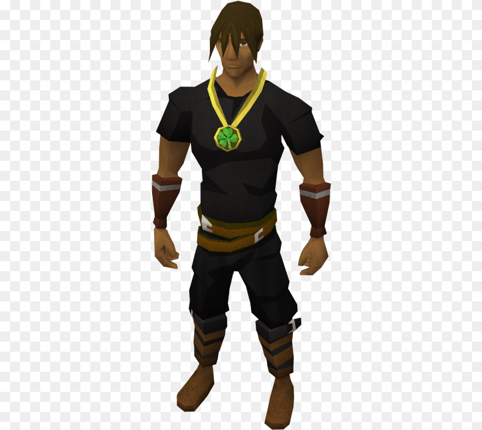 Four Leaf Clover Necklace The Runescape Wiki Amulet Of Souls Ornament, Person, Adult, Man, Male Free Png