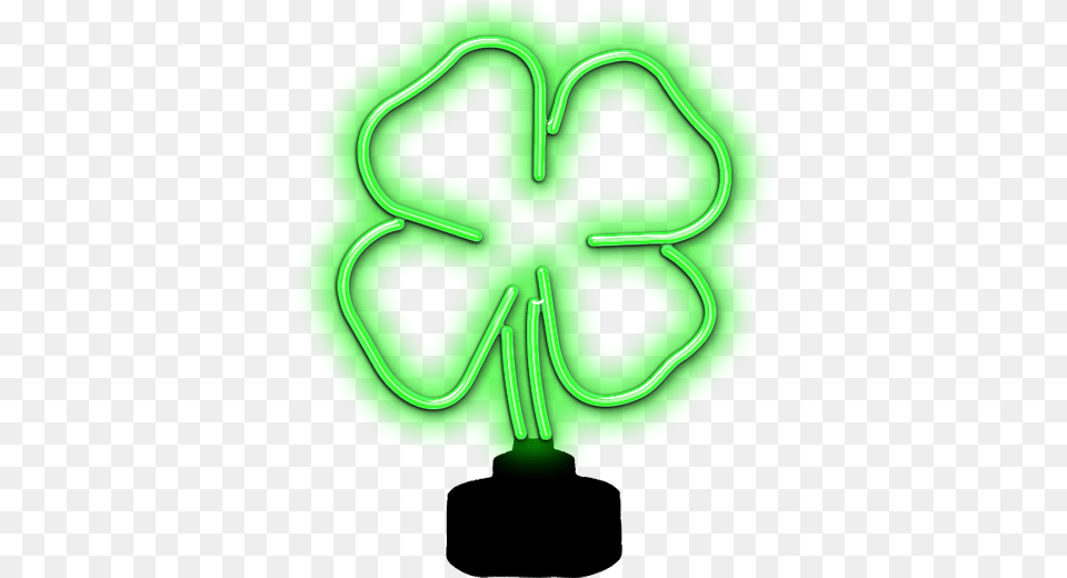 Four Leaf Clover Neon Sculpture Neon Four Leaf Clover, Light Free Png Download